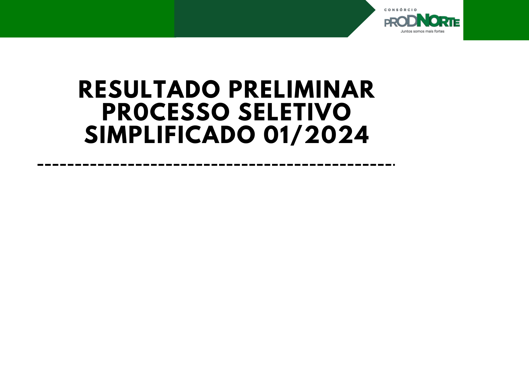 RESULTADO PRELIMINAR PROCESSO SELETIVO 01/2024
