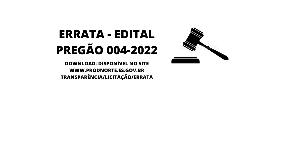 ERRATA - PREGÃO 004-2022