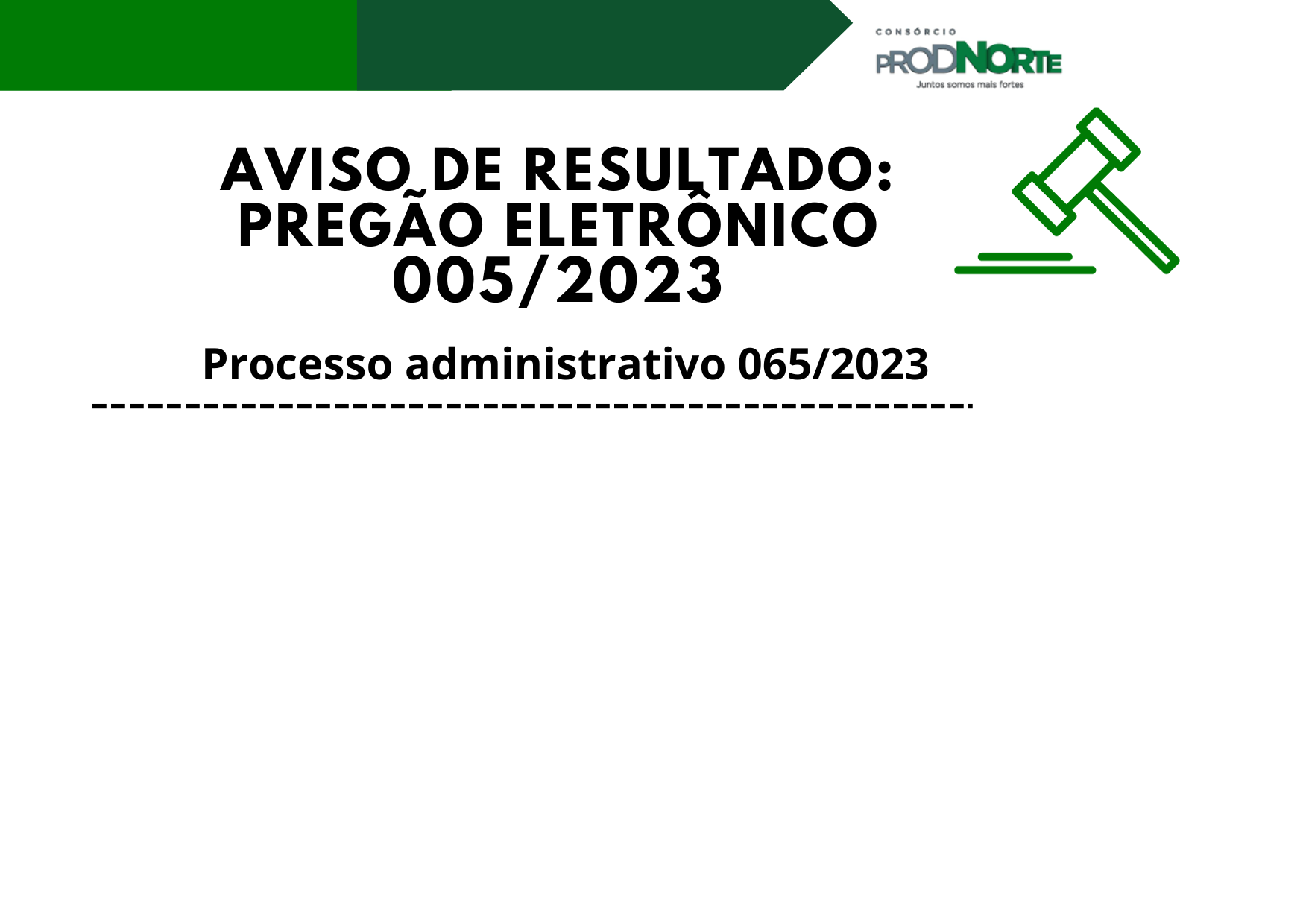AVISO DE RESULTADO PREGÃO ELETRÔNICO 005/2023