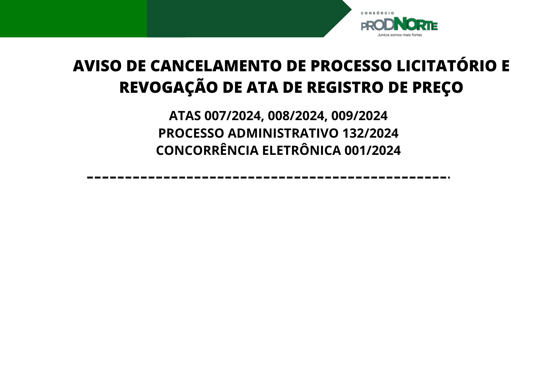 AVISO DE CANCELAMENTO DE PROCESSO LICITATÓRIO E REVOGAÇÃO DE ATA DE REGISTRO DE PREÇO